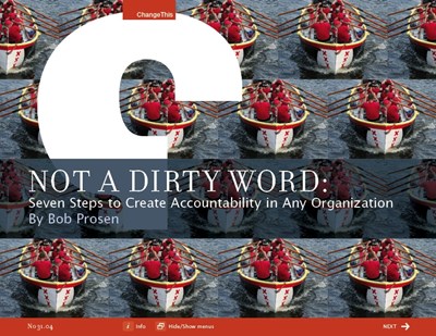 Not a Dirty Word: Seven Steps to Creating an Accountability-Based Organization