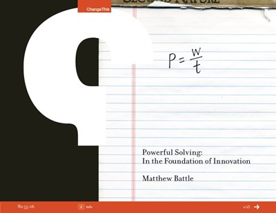 Powerful Solving: In the Foundation of Innovation