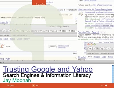Trusting Google and Yahoo: Search Engines & Information Literacy