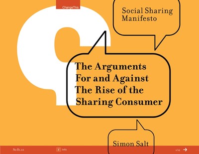 Social Sharing Manifesto: The Arguments For and Against The Rise of the Sharing Consumer
