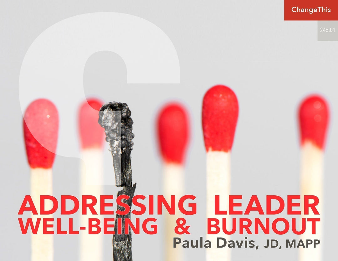 Addressing Leader Well-Being & Burnout