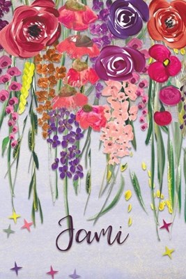 Jamila: Personalized Lined Journal - Colorful Floral Waterfall (Customized Name Gifts)