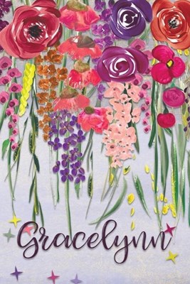 Gracelyn: Personalized Lined Journal - Colorful Floral Waterfall (Customized Name Gifts)